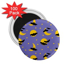 Bats With Yellow Moon 2 25  Magnets (100 Pack)  by SychEva