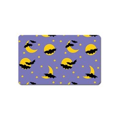 Bats With Yellow Moon Magnet (name Card) by SychEva