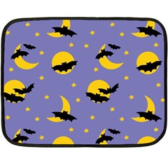 Bats With Yellow Moon Fleece Blanket (mini) by SychEva