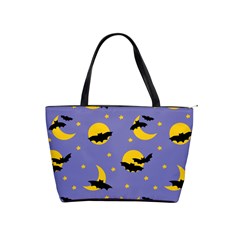 Bats With Yellow Moon Classic Shoulder Handbag by SychEva