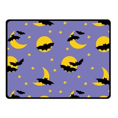 Bats With Yellow Moon Fleece Blanket (small) by SychEva