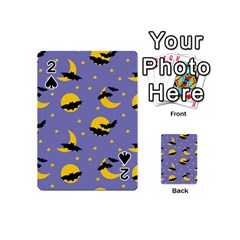 Bats With Yellow Moon Playing Cards 54 Designs (mini) by SychEva