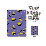 Bats With Yellow Moon Playing Cards 54 Designs (Mini) Front - Spade6