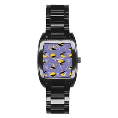 Bats With Yellow Moon Stainless Steel Barrel Watch by SychEva