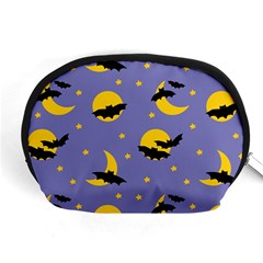 Bats With Yellow Moon Accessory Pouch (medium) by SychEva