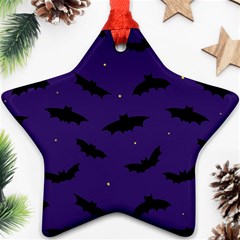 Bats In The Starry Sky Ornament (star) by SychEva