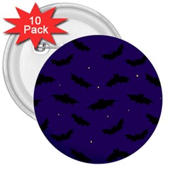 Bats In The Starry Sky 3  Buttons (10 Pack)  by SychEva