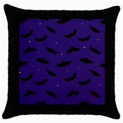 Bats In The Starry Sky Throw Pillow Case (black) by SychEva