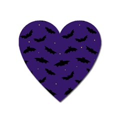 Bats In The Starry Sky Heart Magnet by SychEva