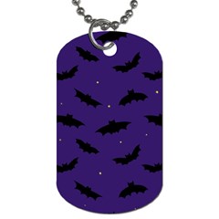 Bats In The Starry Sky Dog Tag (one Side) by SychEva