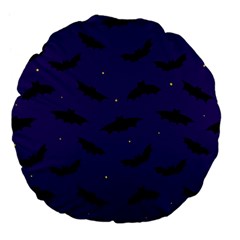 Bats In The Starry Sky Large 18  Premium Flano Round Cushions by SychEva