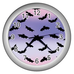 The Bats Wall Clock (silver) by SychEva