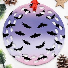 The Bats Round Filigree Ornament (two Sides) by SychEva