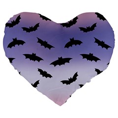 The Bats Large 19  Premium Heart Shape Cushions by SychEva