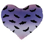 The Bats Large 19  Premium Heart Shape Cushions Back