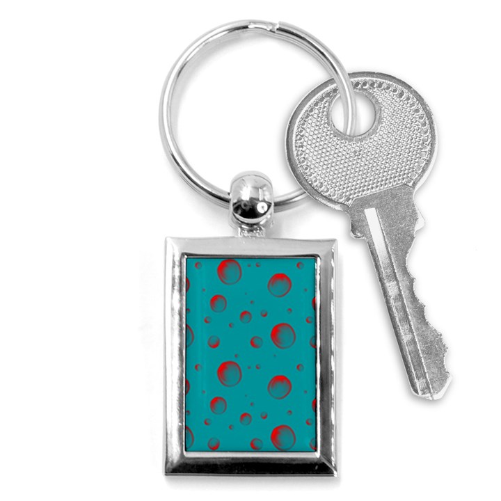 Red Drops Key Chain (Rectangle)