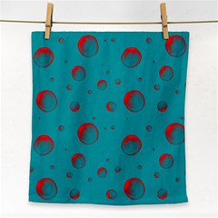 Red Drops Face Towel by SychEva