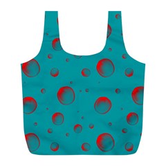 Red Drops Full Print Recycle Bag (l) by SychEva