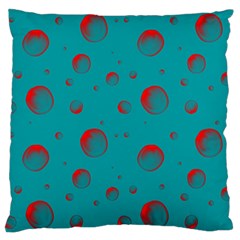 Red Drops Large Flano Cushion Case (one Side) by SychEva