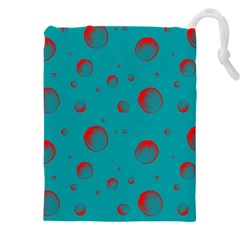 Red Drops Drawstring Pouch (5xl) by SychEva