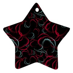 Blue And Red Stains Ornament (star) by SychEva