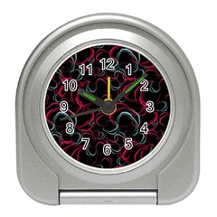 Blue And Red Stains Travel Alarm Clock