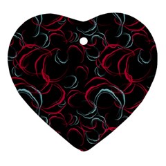 Blue And Red Stains Heart Ornament (two Sides) by SychEva