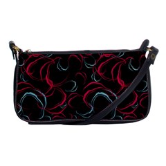 Blue And Red Stains Shoulder Clutch Bag