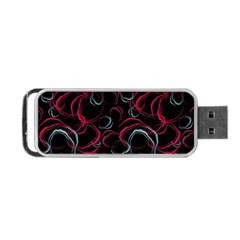 Blue And Red Stains Portable Usb Flash (two Sides)