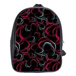 Blue And Red Stains School Bag (XL) Front