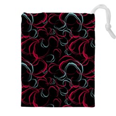 Blue And Red Stains Drawstring Pouch (5xl) by SychEva