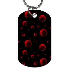 Red Drops On Black Dog Tag (two Sides) by SychEva