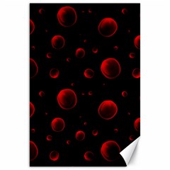 Red Drops On Black Canvas 20  X 30  by SychEva