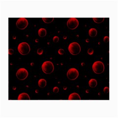 Red Drops On Black Small Glasses Cloth (2 Sides) by SychEva