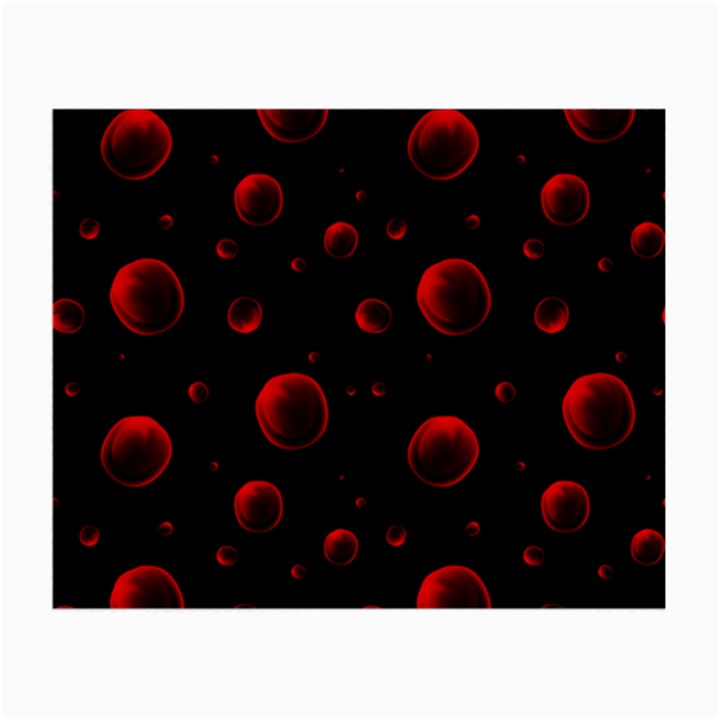 Red Drops On Black Small Glasses Cloth (2 Sides)