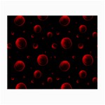 Red Drops On Black Small Glasses Cloth (2 Sides) Back