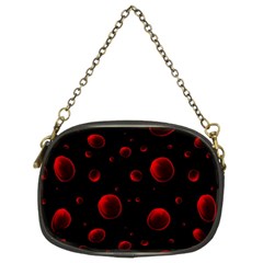 Red Drops On Black Chain Purse (two Sides) by SychEva