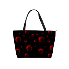 Red Drops On Black Classic Shoulder Handbag by SychEva