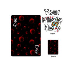 Red Drops On Black Playing Cards 54 Designs (mini) by SychEva