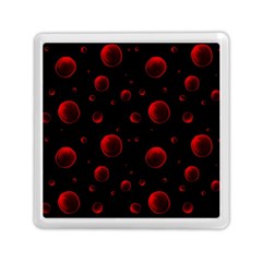 Red Drops On Black Memory Card Reader (square) by SychEva