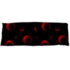 Red Drops On Black Body Pillow Case (dakimakura) by SychEva