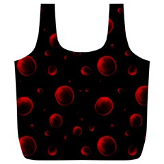 Red Drops On Black Full Print Recycle Bag (xl) by SychEva