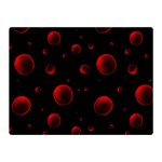 Red Drops On Black Double Sided Flano Blanket (Mini)  35 x27  Blanket Front