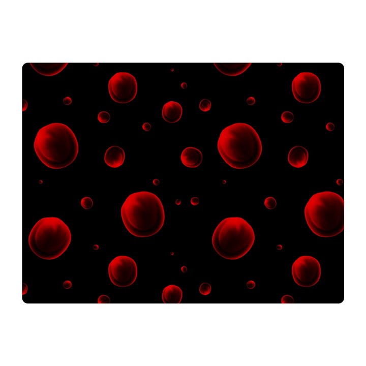 Red Drops On Black Double Sided Flano Blanket (Mini) 