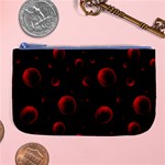 Red Drops On Black Large Coin Purse Front