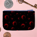 Red Drops On Black Large Coin Purse Back