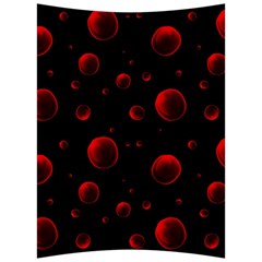 Red Drops On Black Back Support Cushion by SychEva