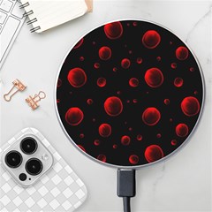 Red Drops On Black Wireless Charger by SychEva