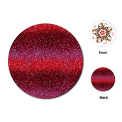 Red Sequins Playing Cards Single Design (round) by SychEva