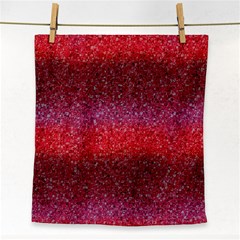 Red Sequins Face Towel by SychEva